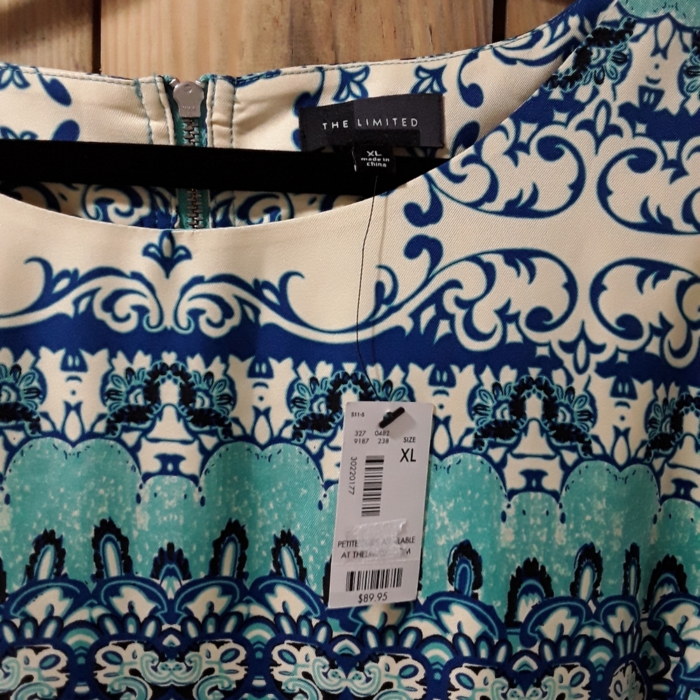 New Turquoise & Teal Shift Dress with tag XL